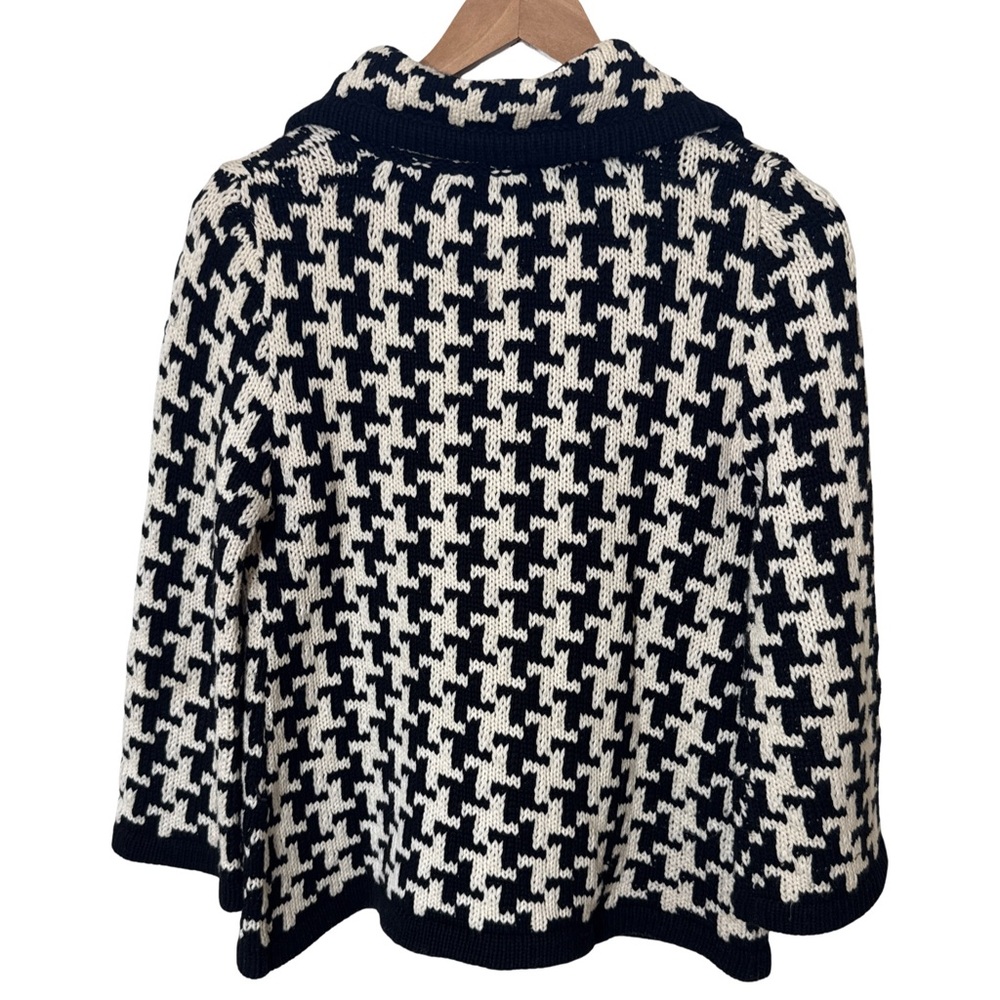 525 AMERICA  Black and White Houndstooth Sweater Jacket Size Small - Picture 4 of 7
